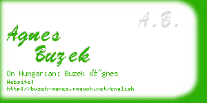 agnes buzek business card